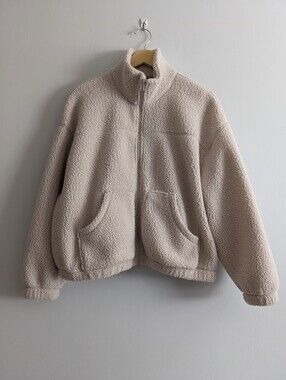 Old Navy Sherpa Fleece Full Zip Jacket | Dawnlight | Size X-Small